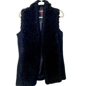 Johnston and‎ Murphy Size Small Faux Black Fur Vest All Season